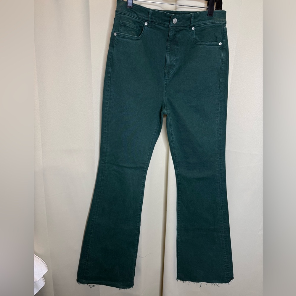 LOFT Dark Teal Flare Jeans